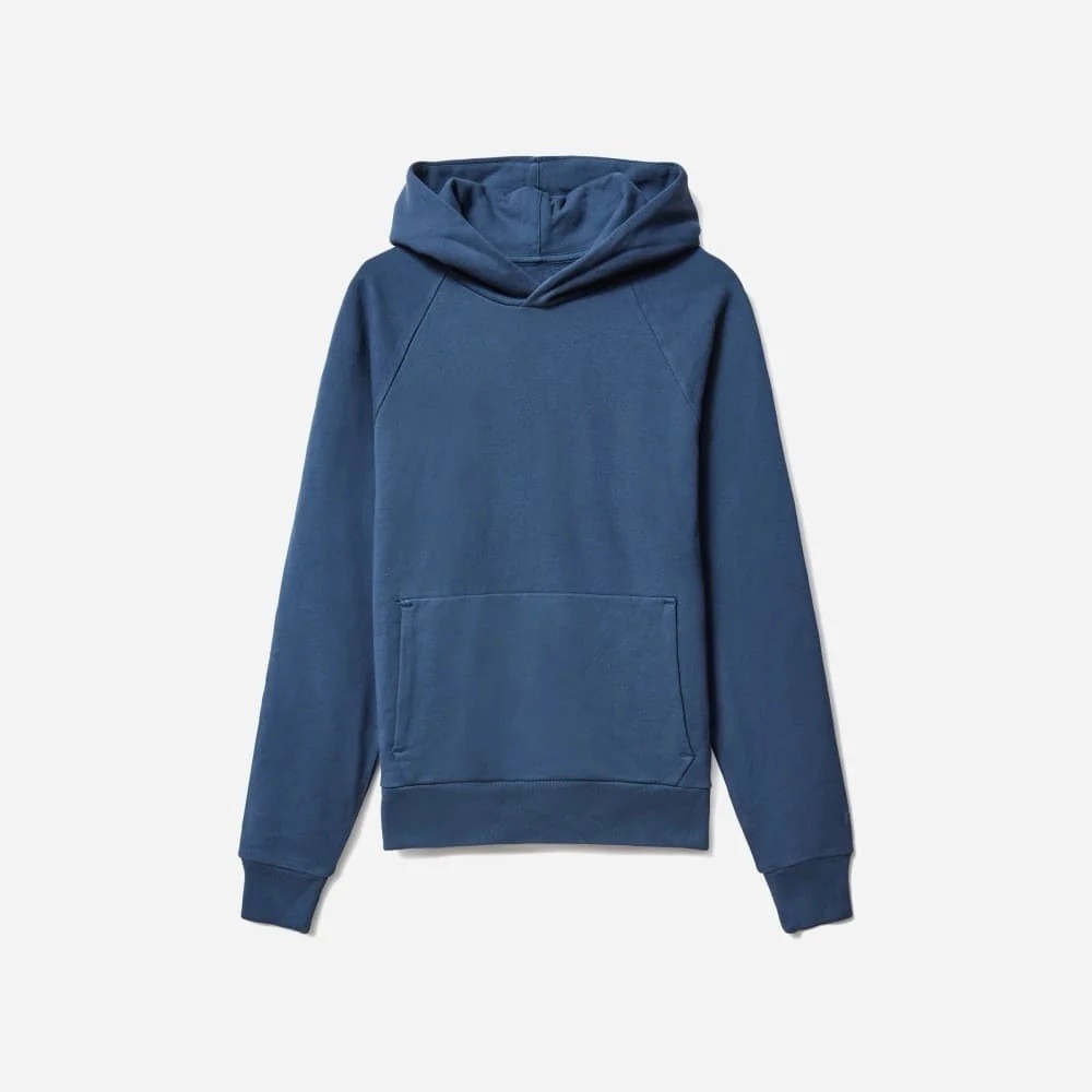 Everlane Men's The Track Organic Cotton Hoodie Size M Kingfisher Blue Sweatshirt